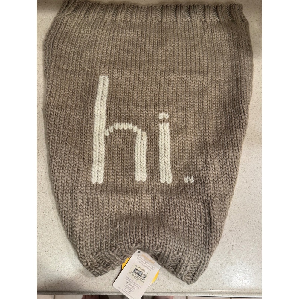 Huggalugs hi. Hand Knit Blanket 18x24